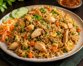 Riz frite mauricien au poulet