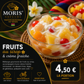 Fruits au sirop & crème fraîche 🍑🍍🍒.